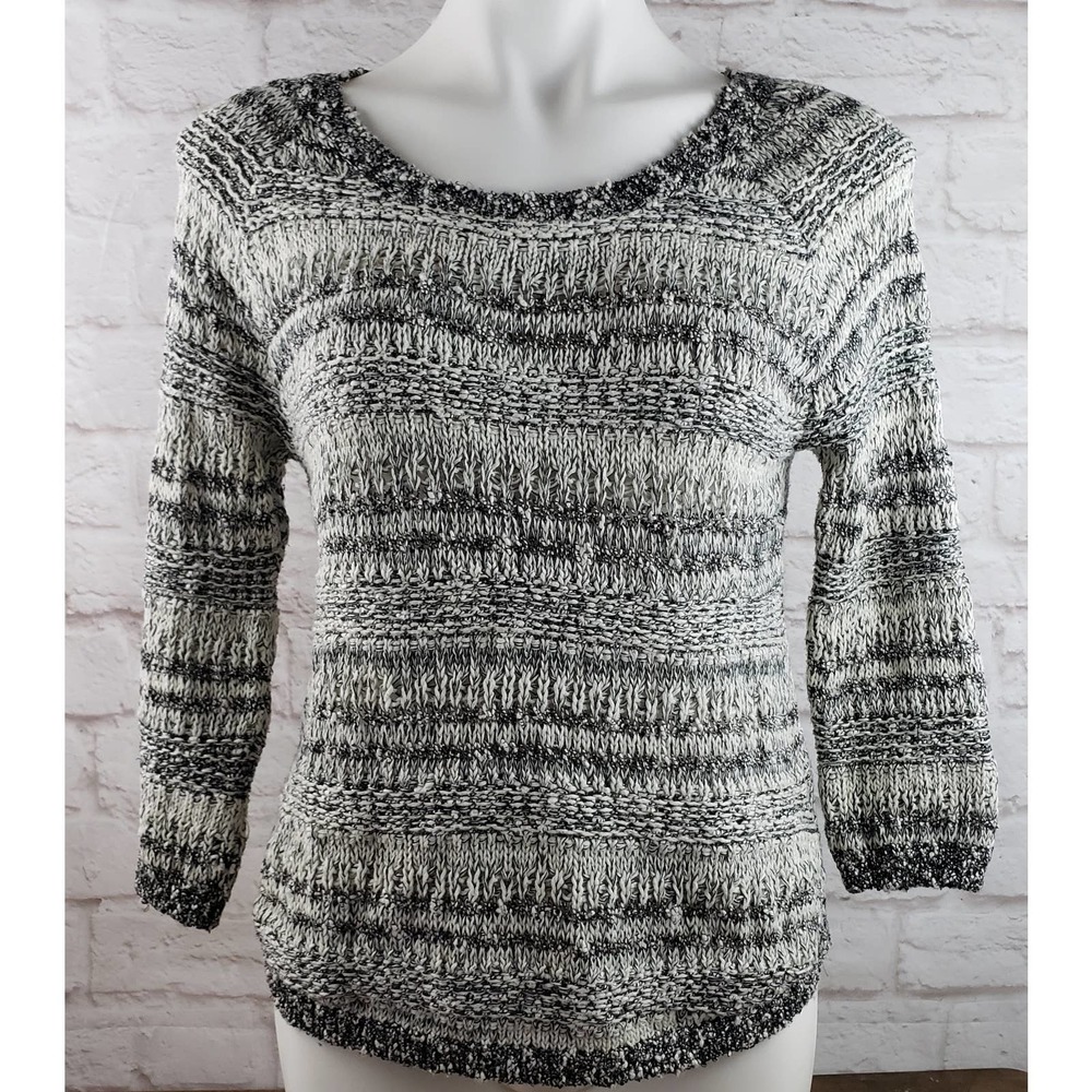 Lucky Brand Opal Boatneck Pullover Sweater with 3/4 Length Sleeves ~ Size Small